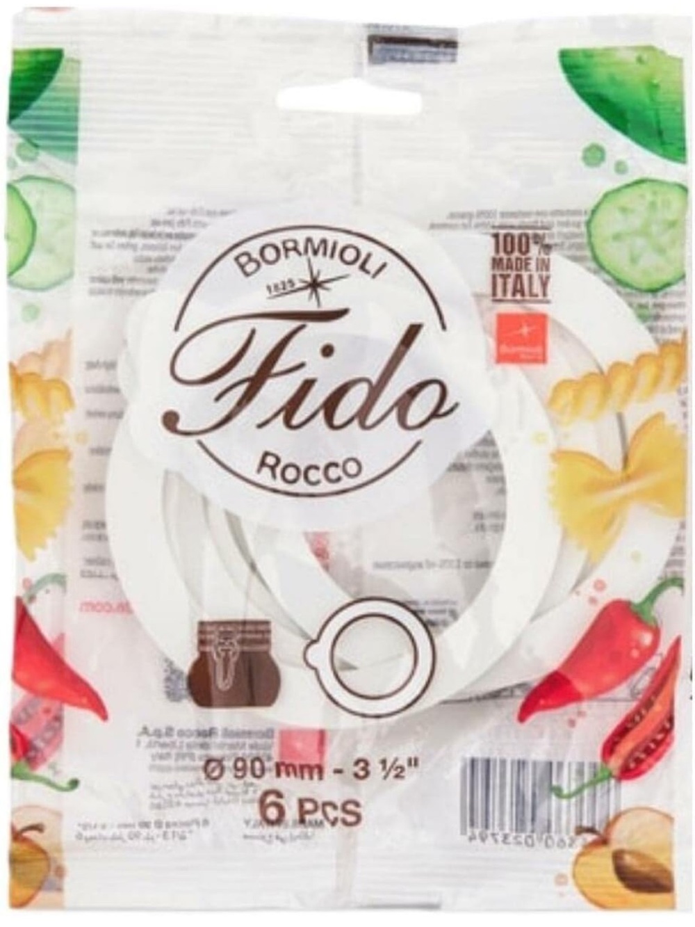 Fido Rocco Universal Fido Gaskets - White - Large (90mm - 3.5inch) - Set of 6